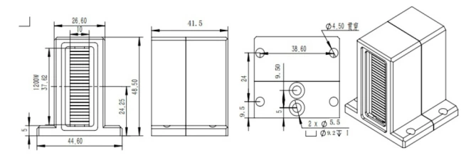Mechanical Drawing of a Diode Laser Stack Mechanical Drawing of a Diode Laser Stack